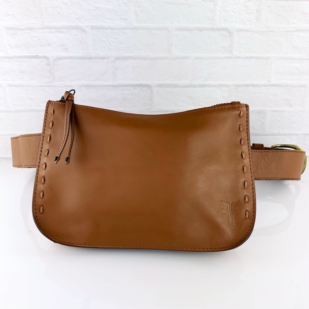 Frye Leather Waist Bag Fanny Pack Tan Size L